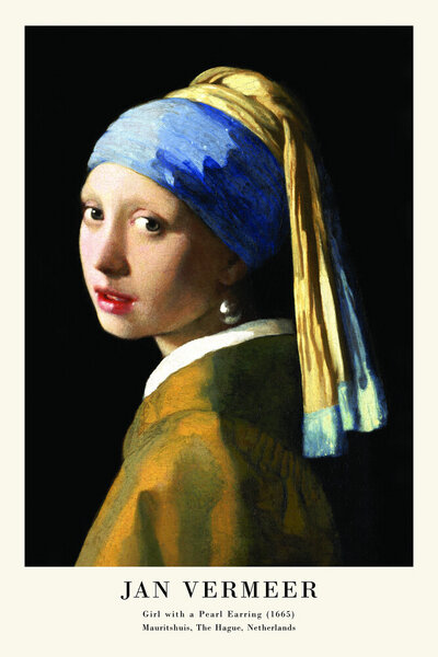 Photocircle Poster / Leinwandbild - Johannes Vermeer: Mädchen mit dem Perlenohrring - Ausstellungsposter von Photocircle