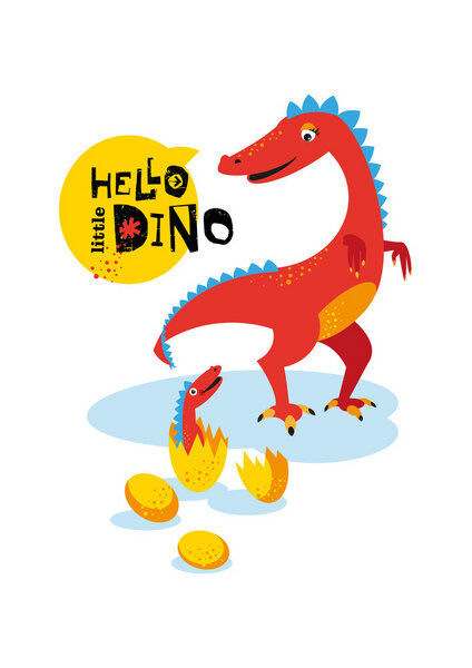 Photocircle Poster / Leinwandbild - Kinderzimmer-Dinosaurier – Illustration für Kinder von Photocircle