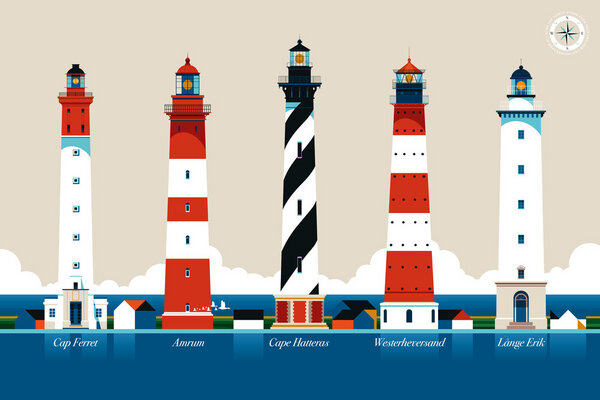 Photocircle Poster / Leinwandbild - Lighthouse Island von Photocircle