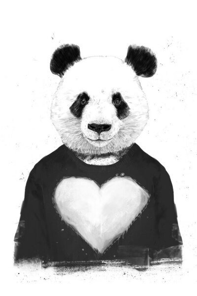 Photocircle Poster / Leinwandbild - Lovely panda von Photocircle