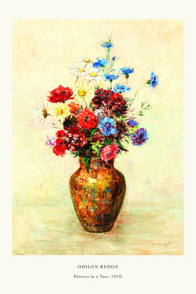 Photocircle Poster / Leinwandbild - Odilon Redon Ausstellungsposter - Blumen in einer Vase von Photocircle