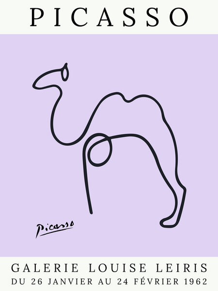 Photocircle Poster / Leinwandbild - Picasso Kamel – lila von Photocircle