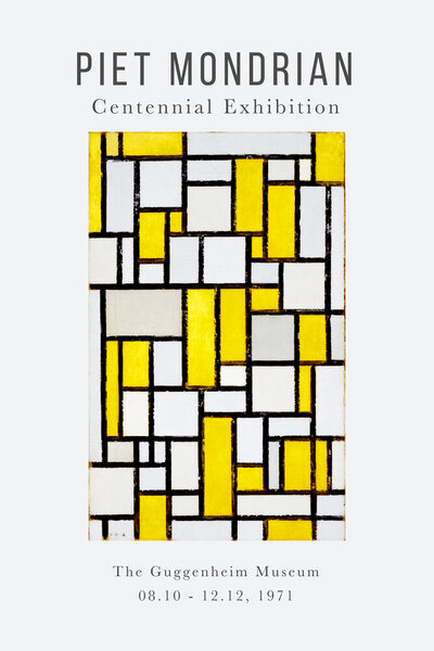 Photocircle Poster / Leinwandbild - Piet Mondrian – Centennial Exhibition von Photocircle
