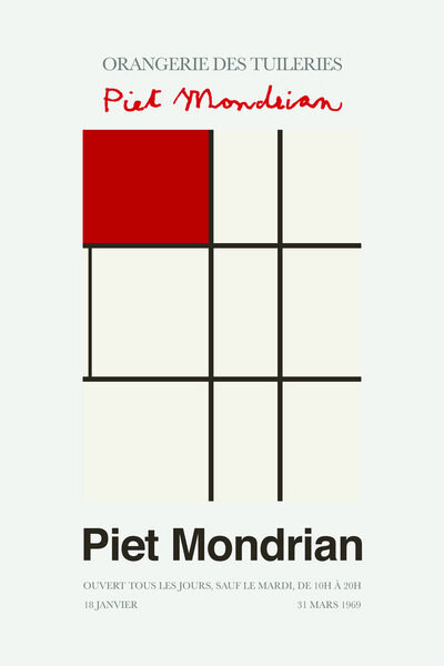 Photocircle Poster / Leinwandbild - Piet Mondrian – Orangerie des Tuileries von Photocircle
