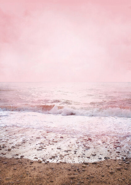 Photocircle Poster / Leinwandbild - Pink beach von Photocircle