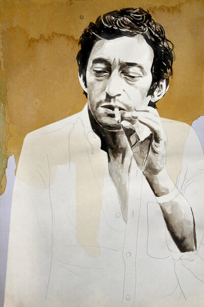 Photocircle Poster / Leinwandbild - Serge Gainsbourg von Photocircle