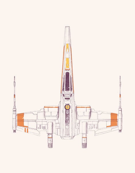 Photocircle Poster / Leinwandbild - Spaceship X Wing von Photocircle