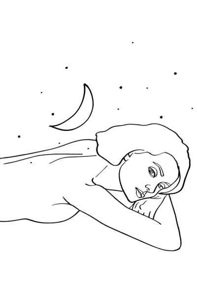 Photocircle Poster / Leinwandbild - The Moon & the stars would follow her wherever she would go von Photocircle
