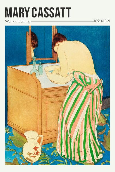 Photocircle Poster / Leinwandbild - Woman Bathing von Mary Cassatt von Photocircle