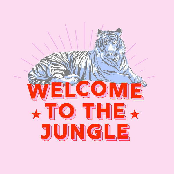 Photocircle Poster / Leinwandbild - welcome to the jungle - retro tiger von Photocircle