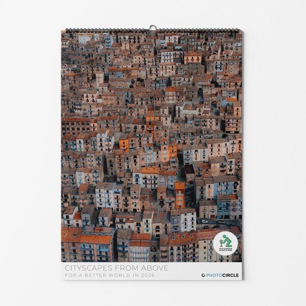 Photocircle Städte von Oben Wandkalender 2026 von Lennart Pagel / Nachhaltiger Kalender mit Luftaufnahmen berühmter Metropolen von Photocircle