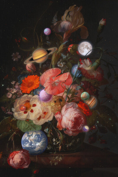 Photocircle Wandbild / Kunstdruck / Poster / Leinwand - Bouquet Of Planets von Photocircle