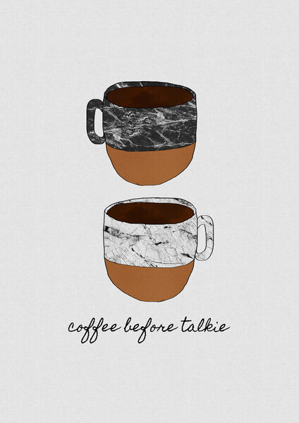 Photocircle Wandbild / Kunstdruck / Poster / Leinwand - Coffee Before Talkie von Photocircle