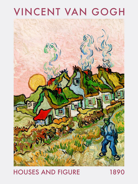 Photocircle Wandbild / Kunstdruck / Poster / Leinwand - Häuser und Figur (Vincent Van Gogh) von Photocircle
