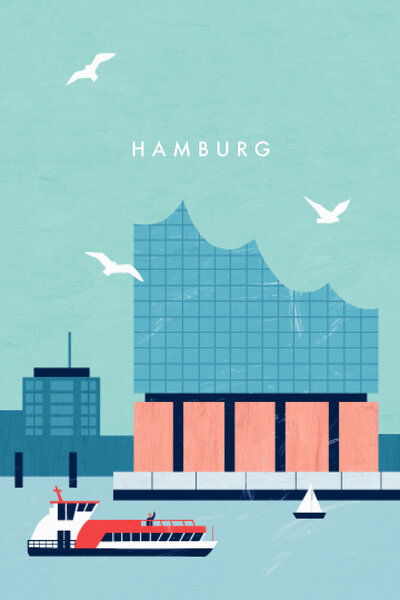 Photocircle Wandbild / Kunstdruck / Poster / Leinwand - Hamburg II von Photocircle