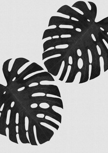Photocircle Wandbild / Kunstdruck / Poster / Leinwand - Monstera Leaf Black & White II von Photocircle