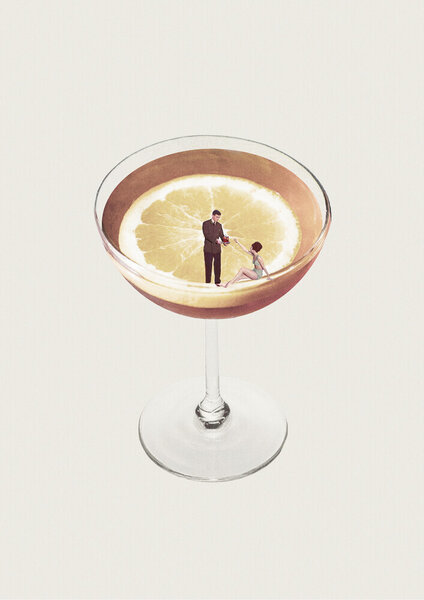 Photocircle Wandbild / Kunstdruck / Poster / Leinwand - My drink needs a drink von Photocircle