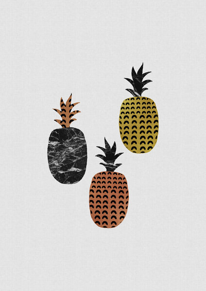 Photocircle Wandbild / Kunstdruck / Poster / Leinwand - Scandi Pineapples von Photocircle