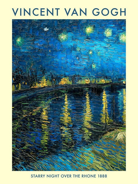 Photocircle Wandbild / Kunstdruck / Poster / Leinwand - Sternennacht über der Rhone (Vincent van Gogh) von Photocircle