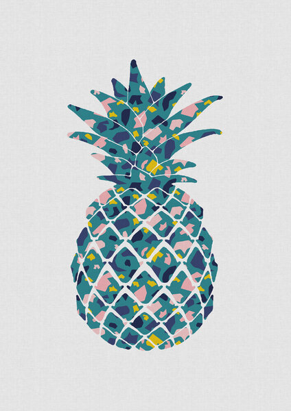 Photocircle Wandbild / Kunstdruck / Poster / Leinwand - Teal Pineapple von Photocircle