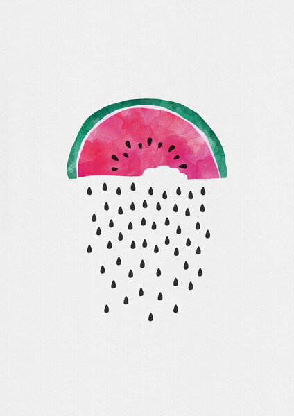 Photocircle Wandbild / Kunstdruck / Poster / Leinwand - Watermelon Rain von Photocircle