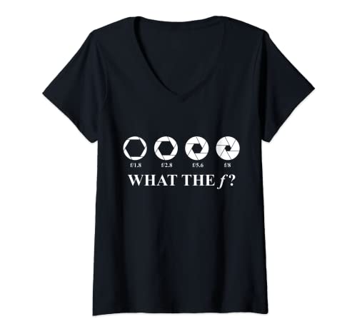 Damen Fotosprüche Was das f? T-Shirt mit V-Ausschnitt von Photographer Funny Photographers