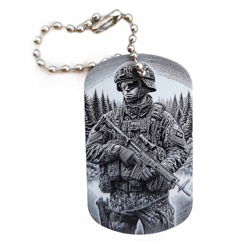 Bundeswehr Soldat Schlüsselanhänger Schwarzer Alu Id Tag Dogtag Anhänger Mit Lasergravur Personalisiertes Geschenk Text Oder Foto von PhotograverDesigns