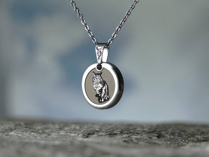 Hauskatze Kettenanhänger Für Wildtierfans, Edelstahl, Natur Inspiriert, Geschenkidee Naturliebhaber Hauskatze Kettenanhänger Für Wildtierfans, Edelstahl, Natur Inspiriert, Geschenkidee Naturliebhaber von Photonenwerkstatt