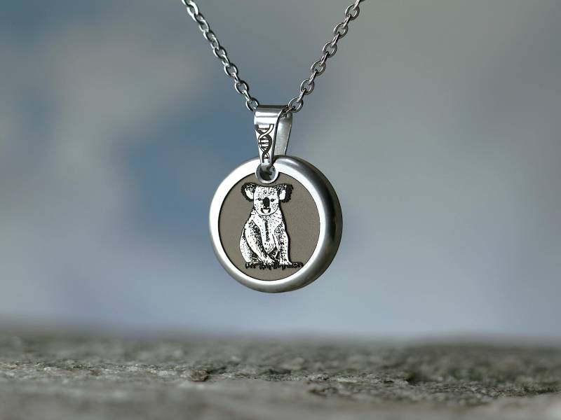 Koala Kettenanhänger Für Wildtierfans, Edelstahl, Natur Inspiriert, Geschenkidee Naturliebhaber Koala Kettenanhänger Für Wildtierfans, Edelstahl, Natur Inspiriert, Geschenkidee Naturliebhaber von Photonenwerkstatt