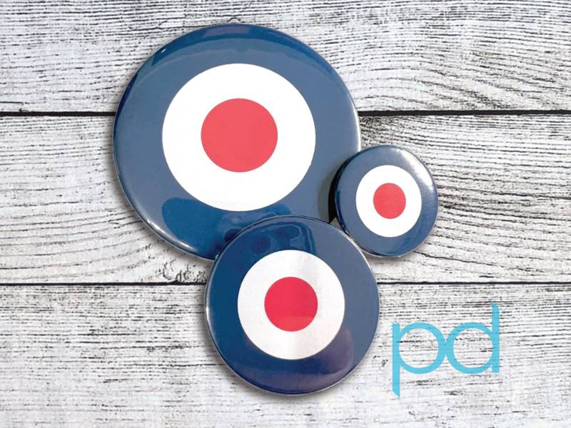 Raf Roundel Pin Badge, Mod Ringe Back Button Badge von PhoxyDesignUK