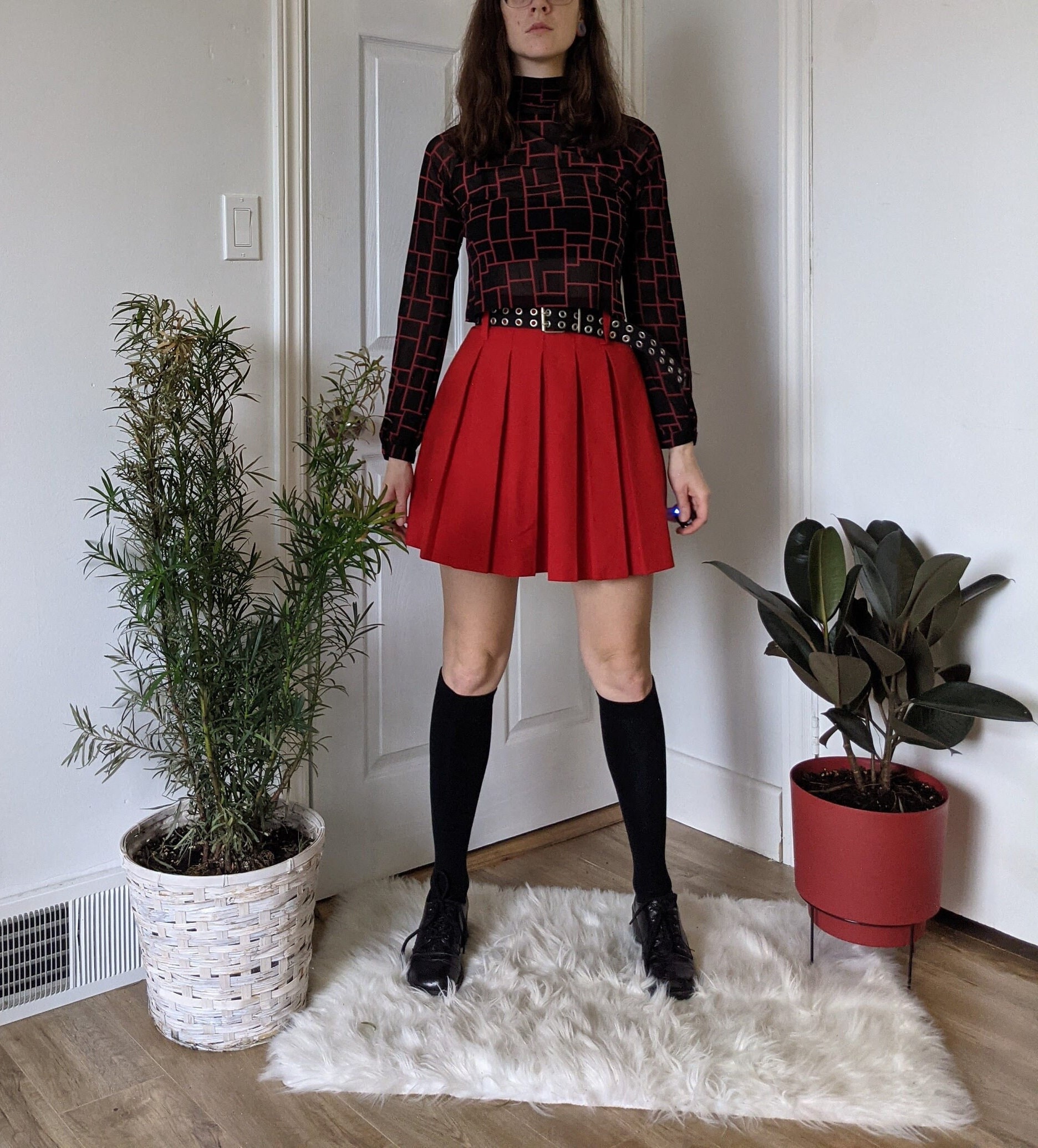 Netz Langarm High Collar Mock-Neck Up-Cycled Transparent von Phrodyte