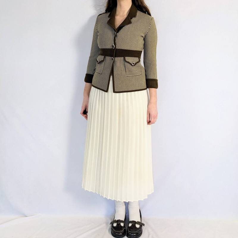 Vintage Braun Gestreifter Blazer 1950Er Jahre Union For Ladies von Phrodyte