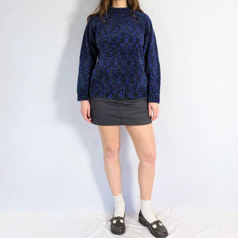 Vintage Mehrfarbig Mockneck Strick 1990Er Jahre Marella von Phrodyte