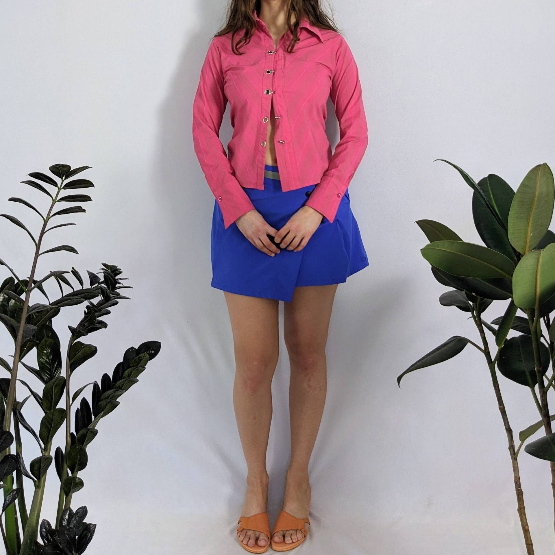 Vintage Nadelstreifen Pink Tüllen Button Down Y2K Heng Chang von Phrodyte