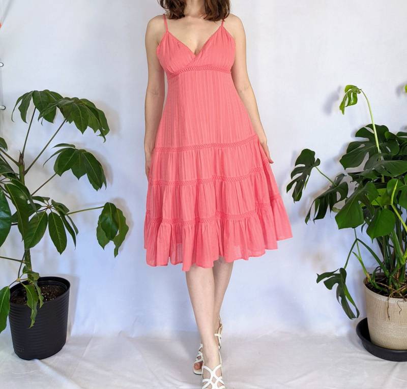 Vintage Rosa Midi Kleid Y2K Spion C von Phrodyte