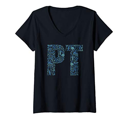 Damen Physiotherapie Geschenk Physiotherapeutin T-Shirt mit V-Ausschnitt Damen Physiotherapie Geschenk Physiotherapeutin T-Shirt mit V-Ausschnitt von Physical Therapist Shirt Physical Therapist Gift