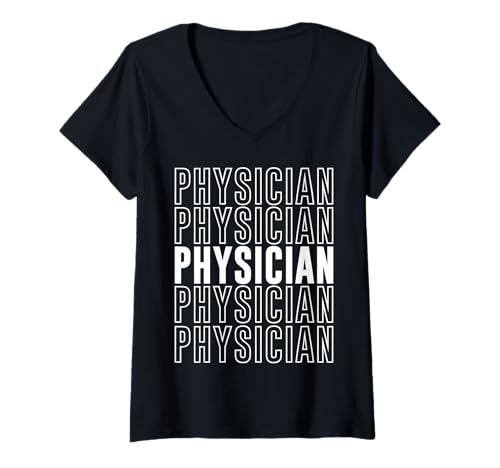 Damen Arzt T-Shirt mit V-Ausschnitt von Physician Apparel