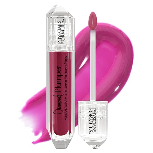 Physicians Formula, Diamond Plumper, Lip Plumper mit feuchtigkeitsspendender und aufpolsternder Formel, Lip Gloss mit Diamantstaub für einen edelsteinähnlichen Glanz, Brilliant Berry Diamond von Physicians Formula