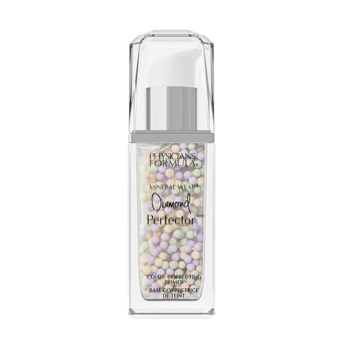 Physicians Formula, Mineral Wear Diamond Perfector Colour-Correcting Primer, 3-in-1 Makeup Grundierung zum Glätten und Korrigieren Unebener Haut, Minimiert das Erscheinungsbild von Poren und Rötungen von Physicians Formula