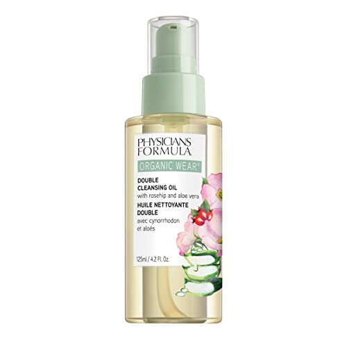 Physicians Formula, Organic Wear Double Cleansing Oil, biphasisches Gesichts Reinigungsöl, kombiniert Gesichtswasser und Reinigungsöl um Make-up, Unreinheiten und verstopfte Poren zu entfernen - Vegan von Physicians Formula