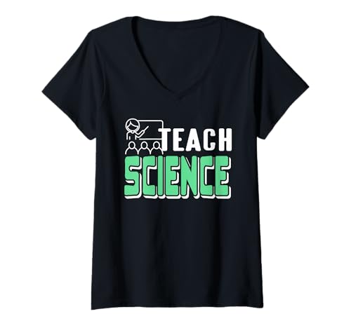 Damen Naturwissenschaft Lehren Schüler Inspirieren Lehrer Spruch T-Shirt mit V-Ausschnitt Damen Naturwissenschaft Lehren Schüler Inspirieren Lehrer Spruch T-Shirt mit V-Ausschnitt von Physik Chemie Biologie Schulklasse Lernen Spaß