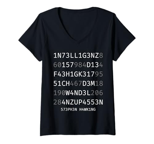 Damen Intelligenz Ist Die Fähigkeit Sich Dem Wandel Anzupassen T-Shirt mit V-Ausschnitt von Physiker Geschenke Für Wissenschaftler Astrophysik