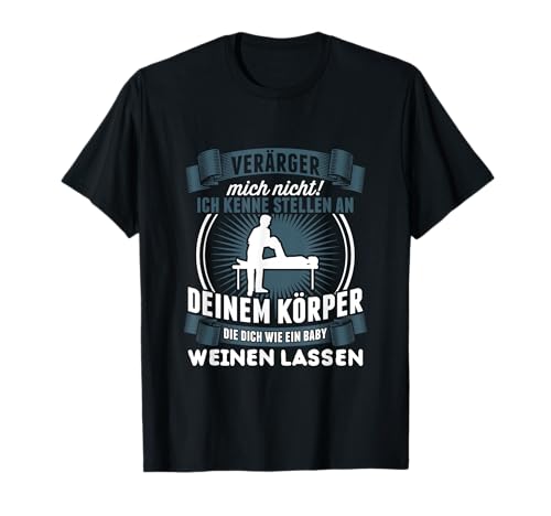 Physio Praxis Kleidung - Lustiges Physiotherapeut Geschenk Physio Physiotherapie T-Shirt Schwarz S Cartoon Novelties Unisex Erwachsenen Männer Frauen Kurzarm Pullover Herbst Winter von Physio Praxis Kleidung