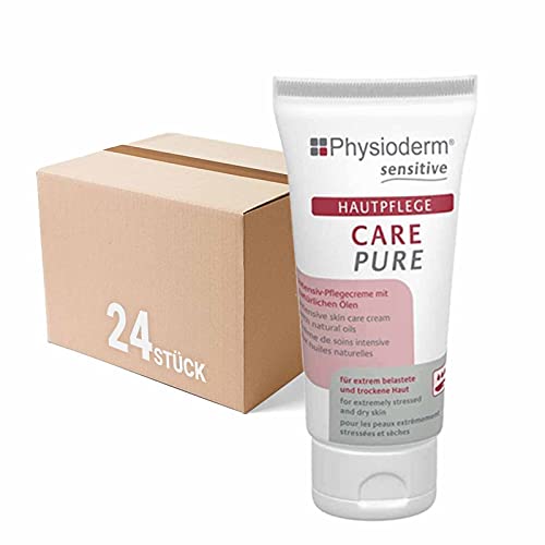 PHYSIODERM Hautpflegecreme CARE PURE 50 ml, Pflegecreme, Handpflege, Gesichtspflege, Gesichtscreme, Handcreme, für stark beanspruchte Haut, Mengen:24 von Physioderm