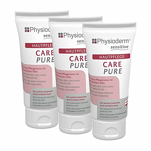 PHYSIODERM Hautpflegecreme CARE PURE 50 ml, Pflegecreme, Handpflege, Gesichtspflege, Gesichtscreme, Handcreme, für stark beanspruchte Haut, Mengen:3 von Physioderm