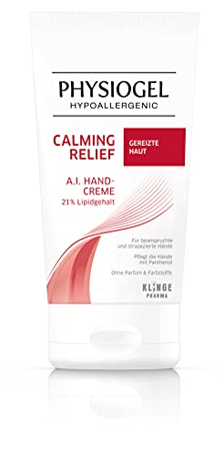 PHYSIOGEL Calming Relief A.I. Handcreme 50 ml – beruhigende Handcreme für beanspruchte und strapazierte Hände – pflegt die Hände mit Panthenol und natürlichen Fetten von Physiogel