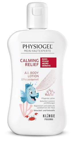 PHYSIOGEL Calming Relief A.I. Body Lotion 200 ml -Kids Edition - regenerierende Körperlotion für empfindliche & gereizte Haut - sanfte Body Lotion zur Linderung von Juckreiz von Physiogel