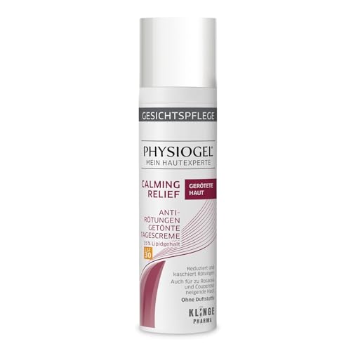 PHYSIOGEL Calming Relief Anti-Rötungen getönte Tagescreme LSF30 - beruhigende Gesichtspflege für zu Rosacea und Couperose neigende Haut - Gesichtscreme mit Ceramiden, UV-Schutz und Endothelyol - 40 ml von Physiogel