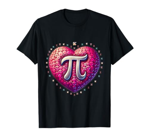 Süße Math Geek Apparel Pi Heart für Damen und Jugendliche T-Shirt von Pi Day 2025 Outfit
