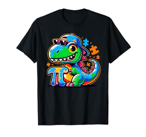 Kinder Funny Pi Day Dinosaurier Wissenschaft Mathematik T-Shirt von Pi Day Dinosaur Science Maths Autism Down Syndrom